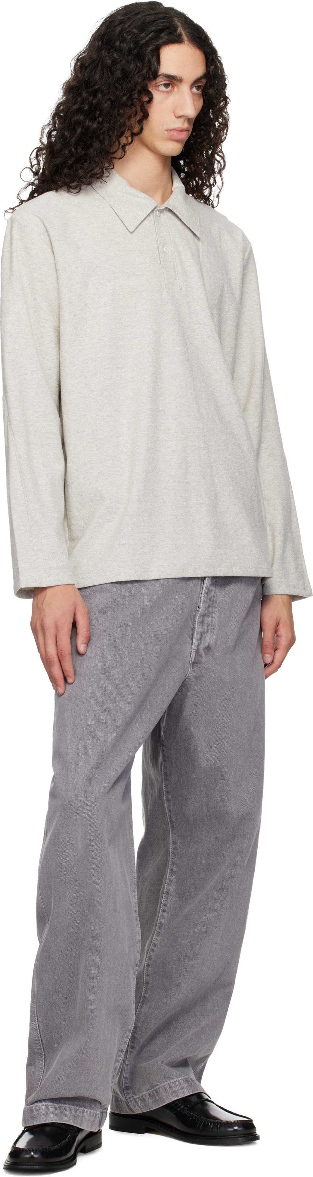 Lady White Co. Gray Nep Polo
