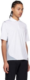 Manors Golf White Zip Polo