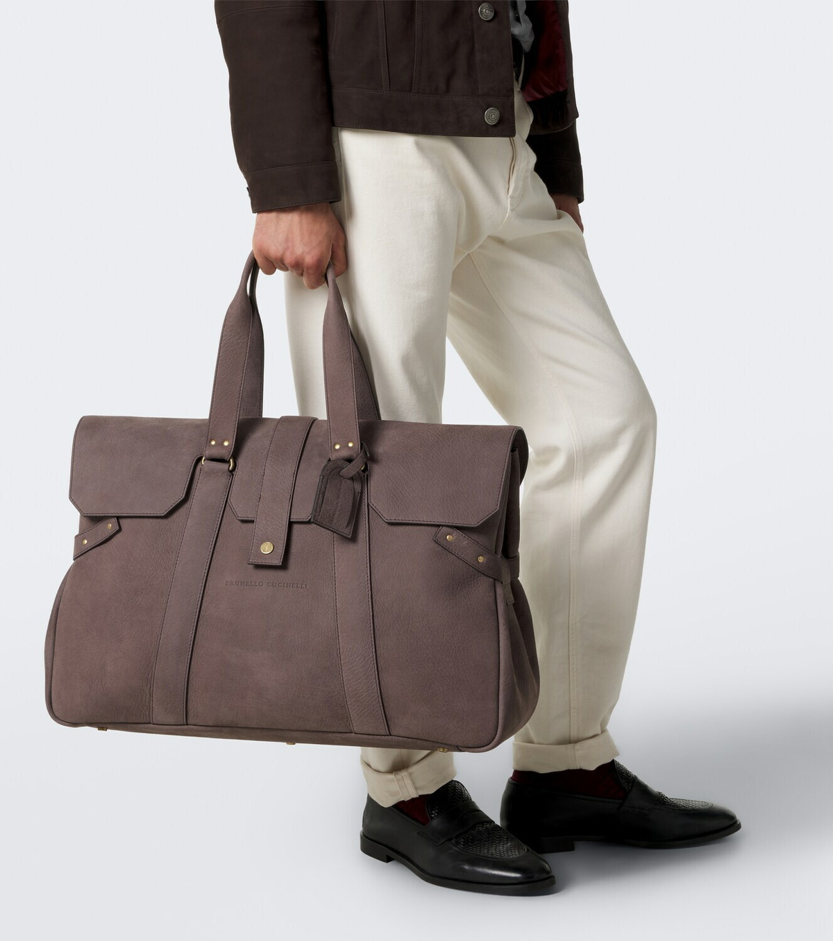 Brunello Cucinelli Leather duffel bag