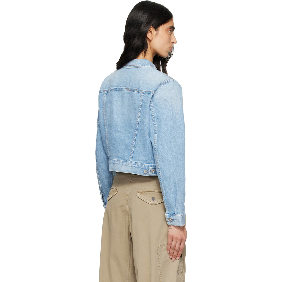 Citizens of Humanity Blue Charisse Shrunken Denim Jacket