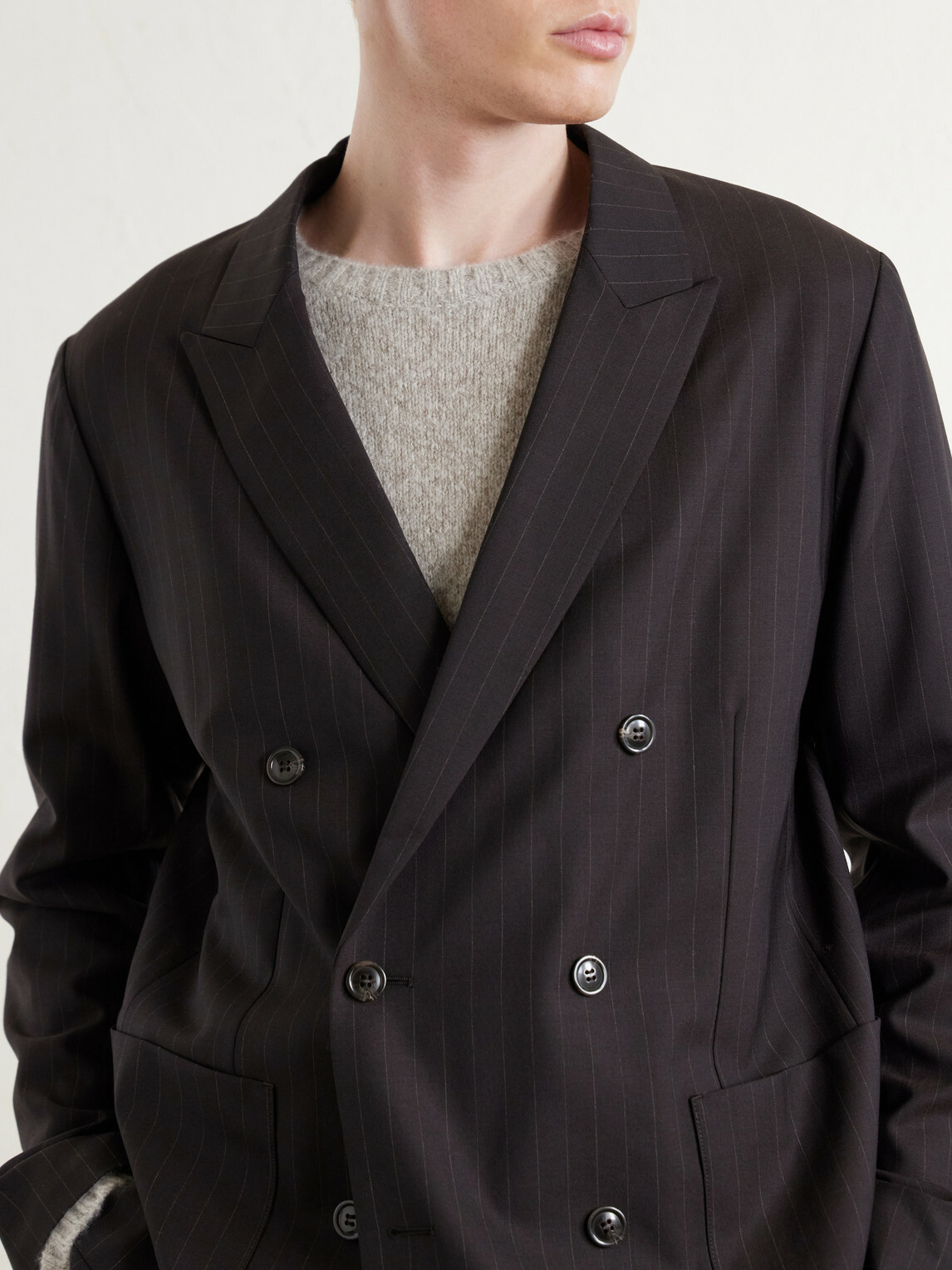 NN07 - Jordin 10037 Double-Breasted Recycled Blazer - Brown