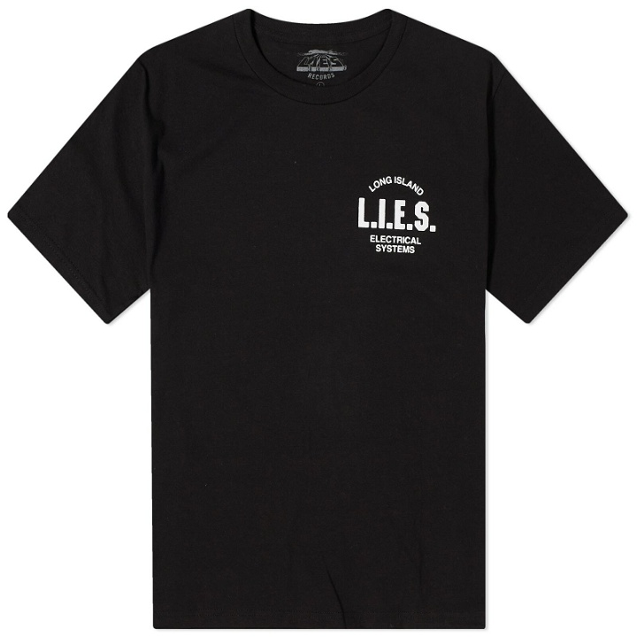 Photo: L.I.E.S. Records Men's Classic Logo T-Shirt in Black