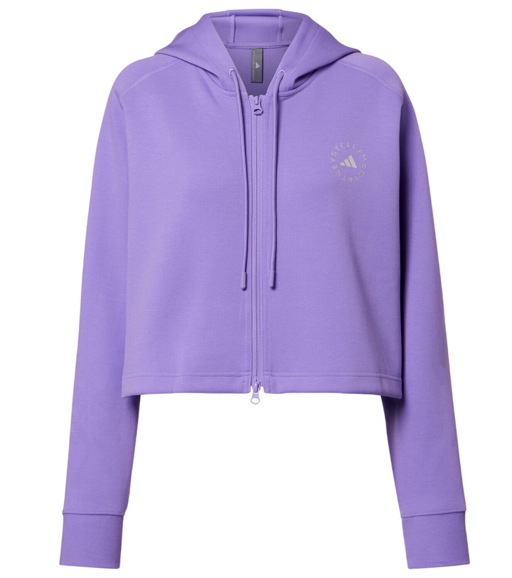 Photo: Adidas by Stella McCartney Logo cropped cotton-blend hoodie