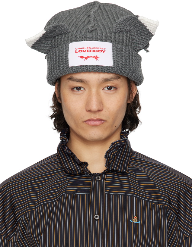 Photo: Charles Jeffrey LOVERBOY Gray Chunky Ears Beanie