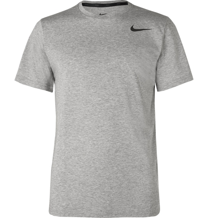 Photo: Nike Training - Breathe Perforated Dri-FIT T-Shirt - Gray
