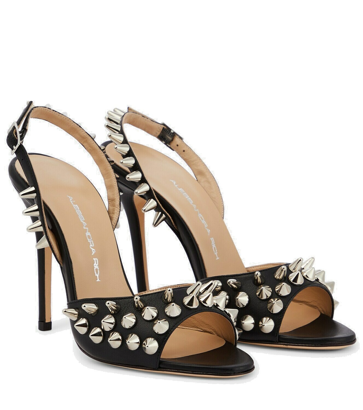 Alessandra Rich Embellished leather sandals Alessandra Rich