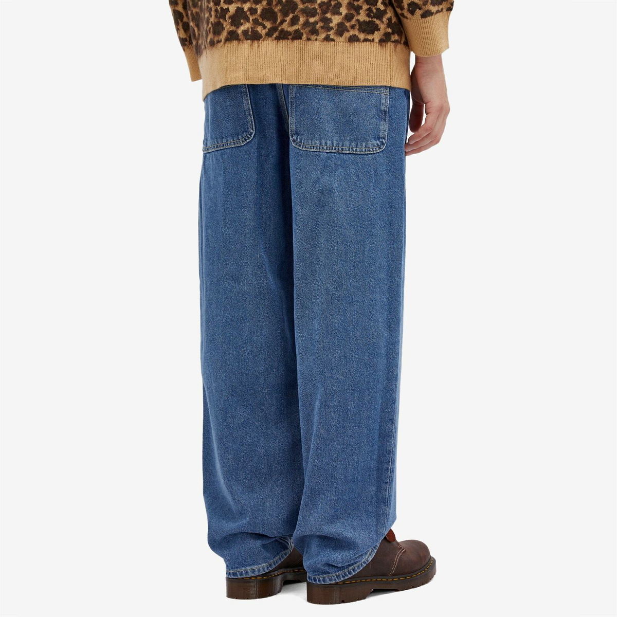 Stan Ray Men's Wide 5 Pocket Jeans in Heavy Stonewash Denim Stan Ray