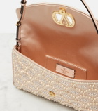 Valentino Garavani DeVain Small embellished satin shoulder bag