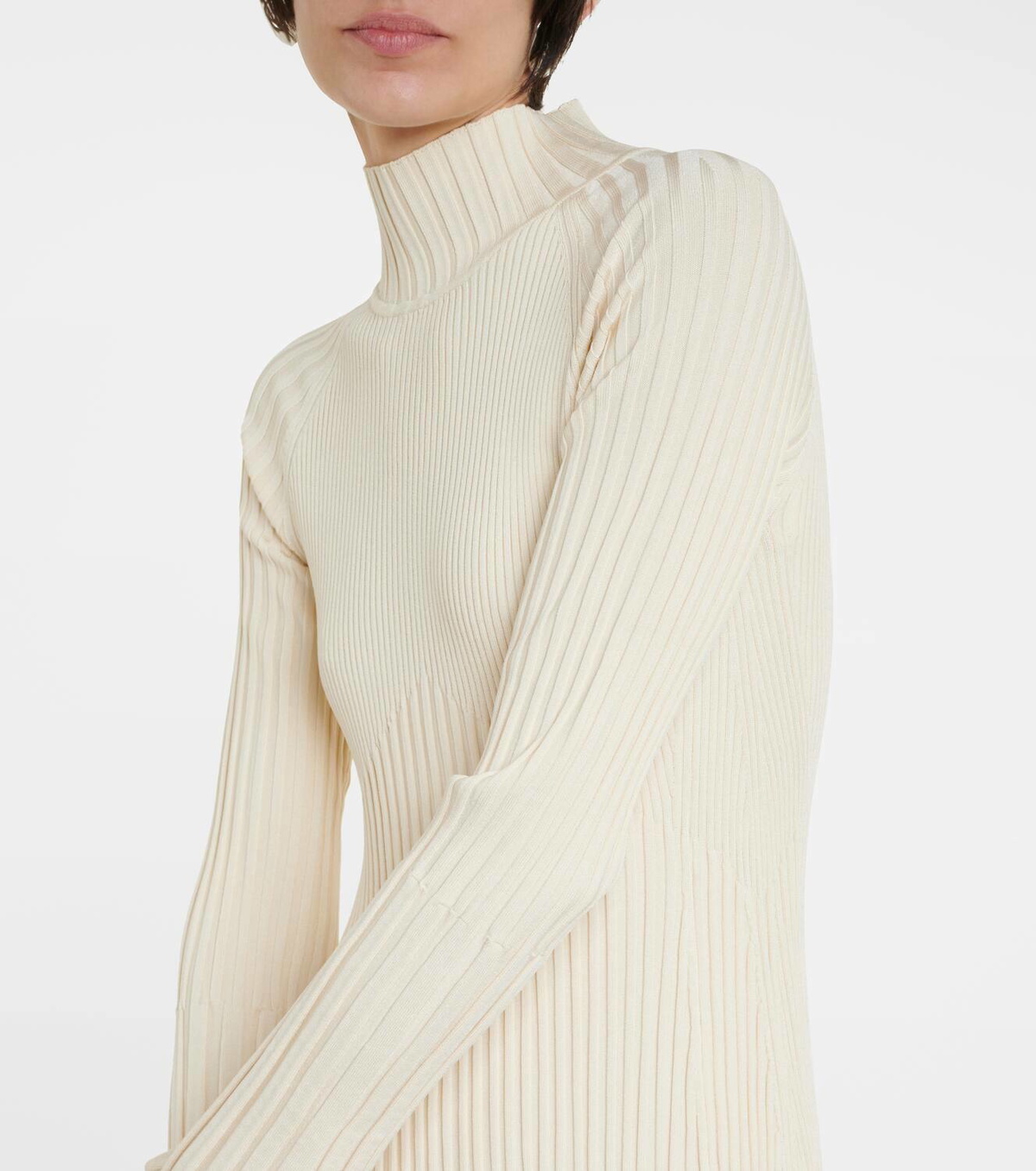 【Proenza Schouler】 Carmenリブニット high-neckミディドレス Proenza Schouler Carmen ribbed-knit high-neck midi dress