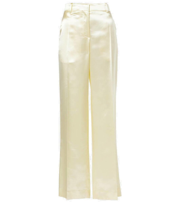 Photo: The Row Encore satin wide-leg pants