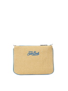 MC2 Saint Barth Parisienne Straw Pouch Bag With Portofino Embroidery