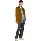 Acne Studios Yellow Corduroy Suit Blazer