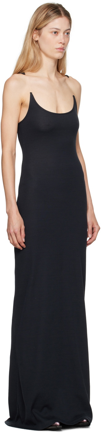 Y/Project Black Invisible Strap Maxi Dress