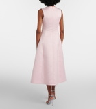 Leo Lin Floral-appliqué cocktail dress