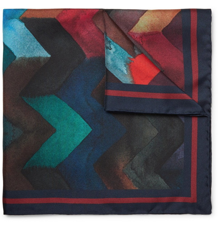 Photo: Missoni - Printed Silk-Twill Pocket Square - Multi