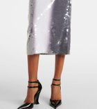 Sportmax Sequined jersey midi dress