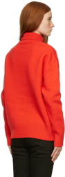 AMI Alexandre Mattiussi Orange Ami De Coeur Turtleneck