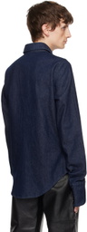 Ludovic de Saint Sernin Indigo Button Denim Shirt