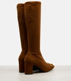 Gucci Alfa Horsebit 75 suede knee-high boots