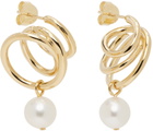 Completedworks Gold Coil Flow Earrings