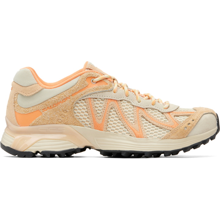 Photo: Salomon Beige & Orange XT-Whisper Embroidery Sneakers