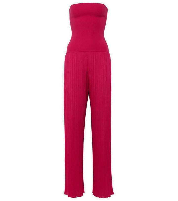 Photo: Alaïa Pleated knitted strapless jumpsuit