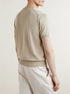 Canali - Knitted Cotton T-Shirt - Neutrals