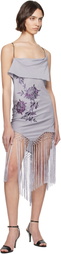 Conner Ives Purple Demi-Couture Piano Shawl Minidress