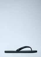 Prada Logo-Embossed Leather Flip-Flop Sandals