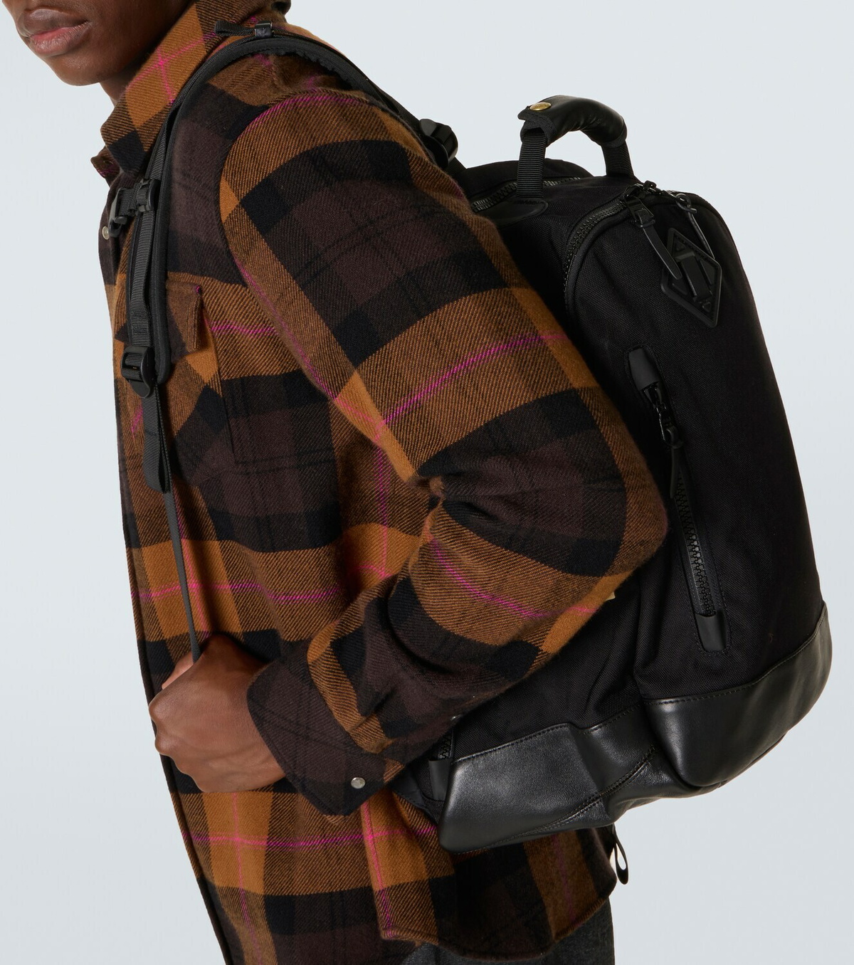 Visvim Cordura 20L leather-trimmed backpack