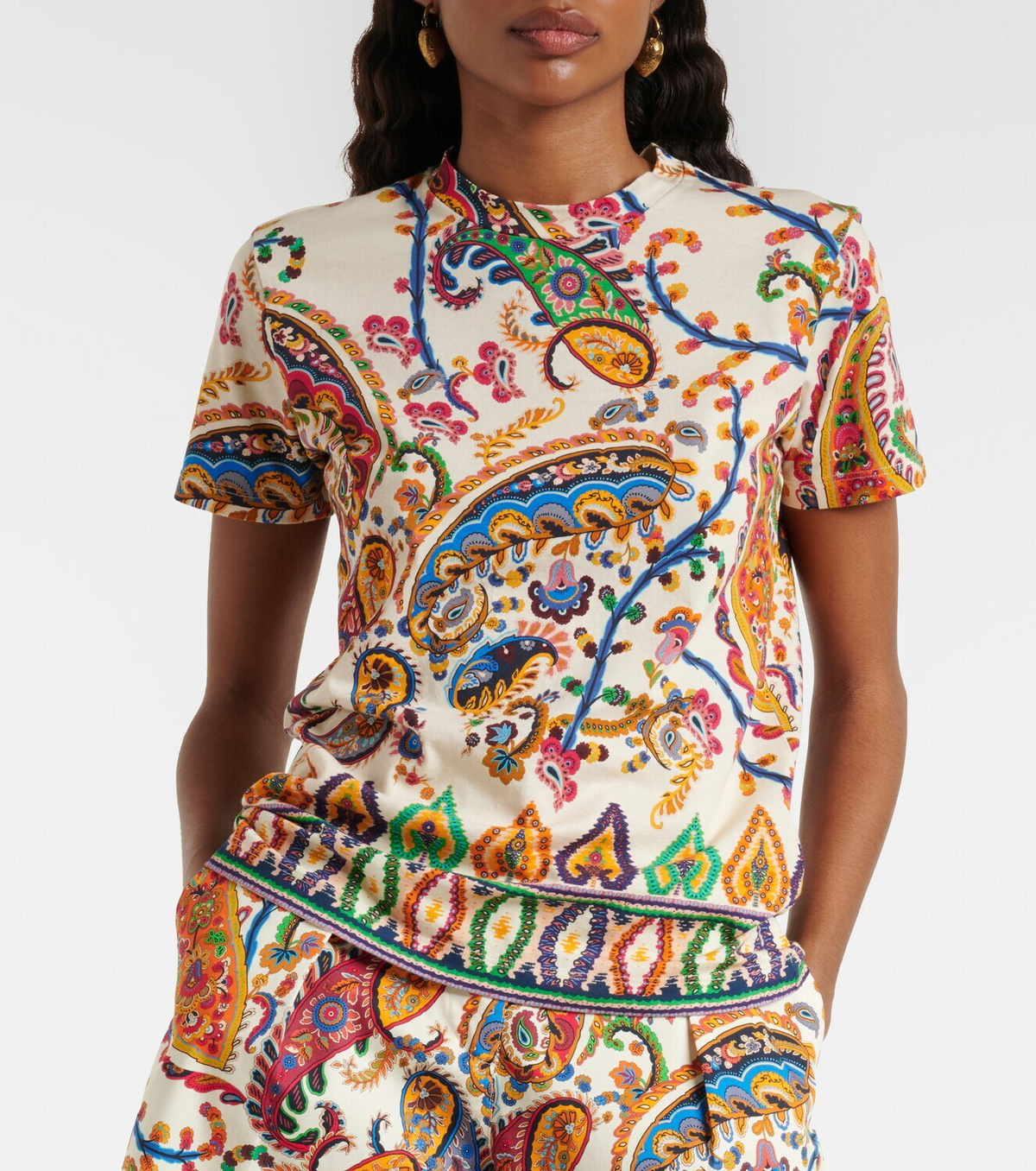 Etro Paisley cotton T-shirt