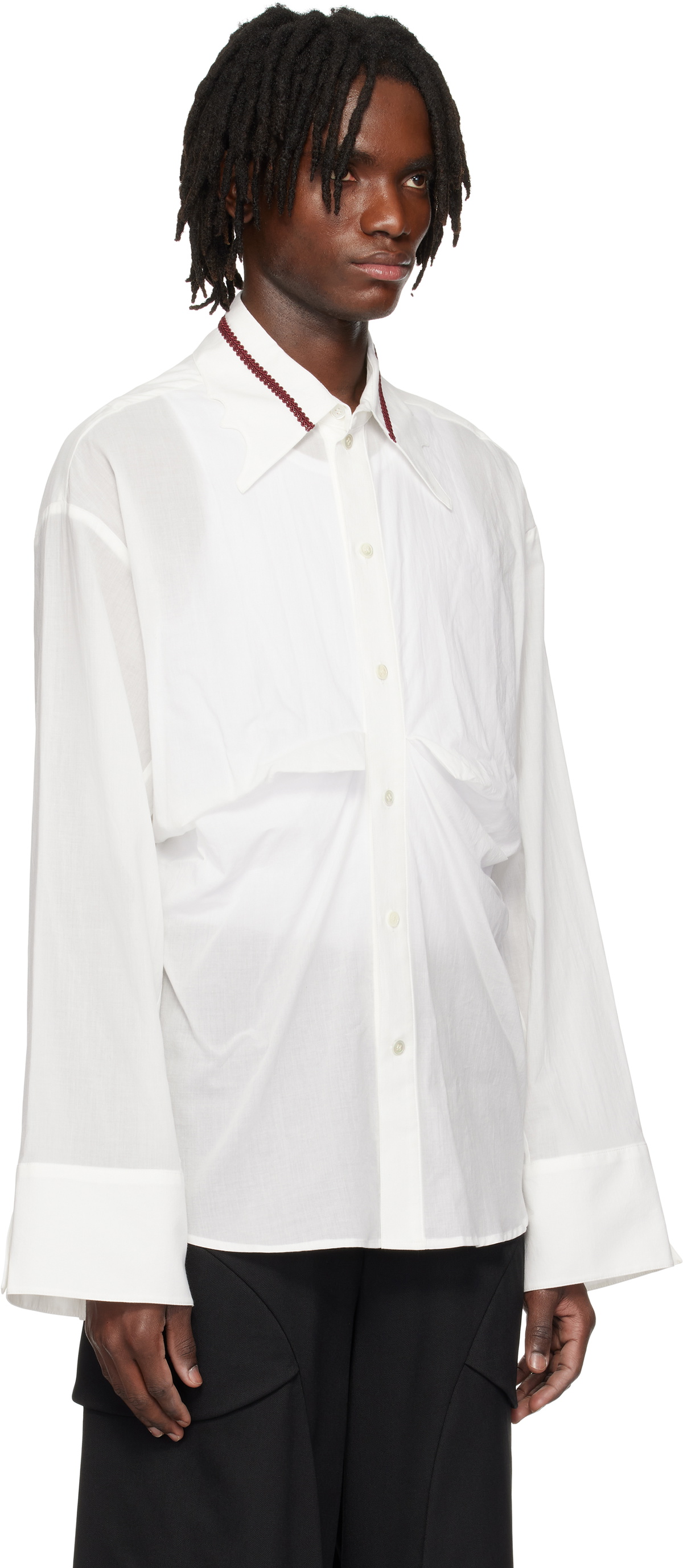 CMMAWEAR White Drape Shirt