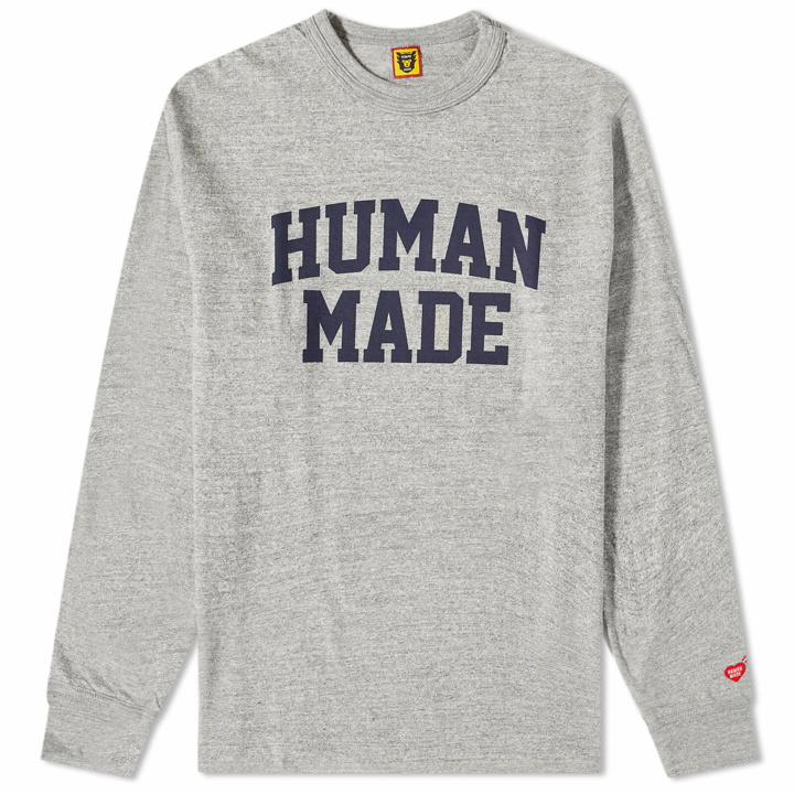 Photo: Human Made Men's Long Sleeve Logo T-Shirt in Grey