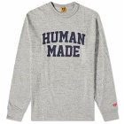 Human Made Men's Long Sleeve Logo T-Shirt in Grey