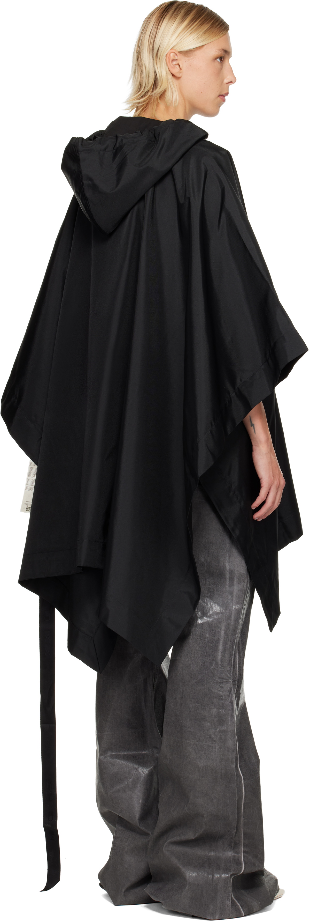 Rick Owens DRKSHDW Black Concordians Poncho Hoodie