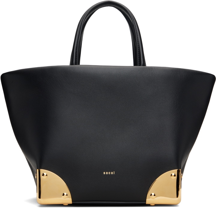 Photo: sacai Black Corner Metal Small Tote