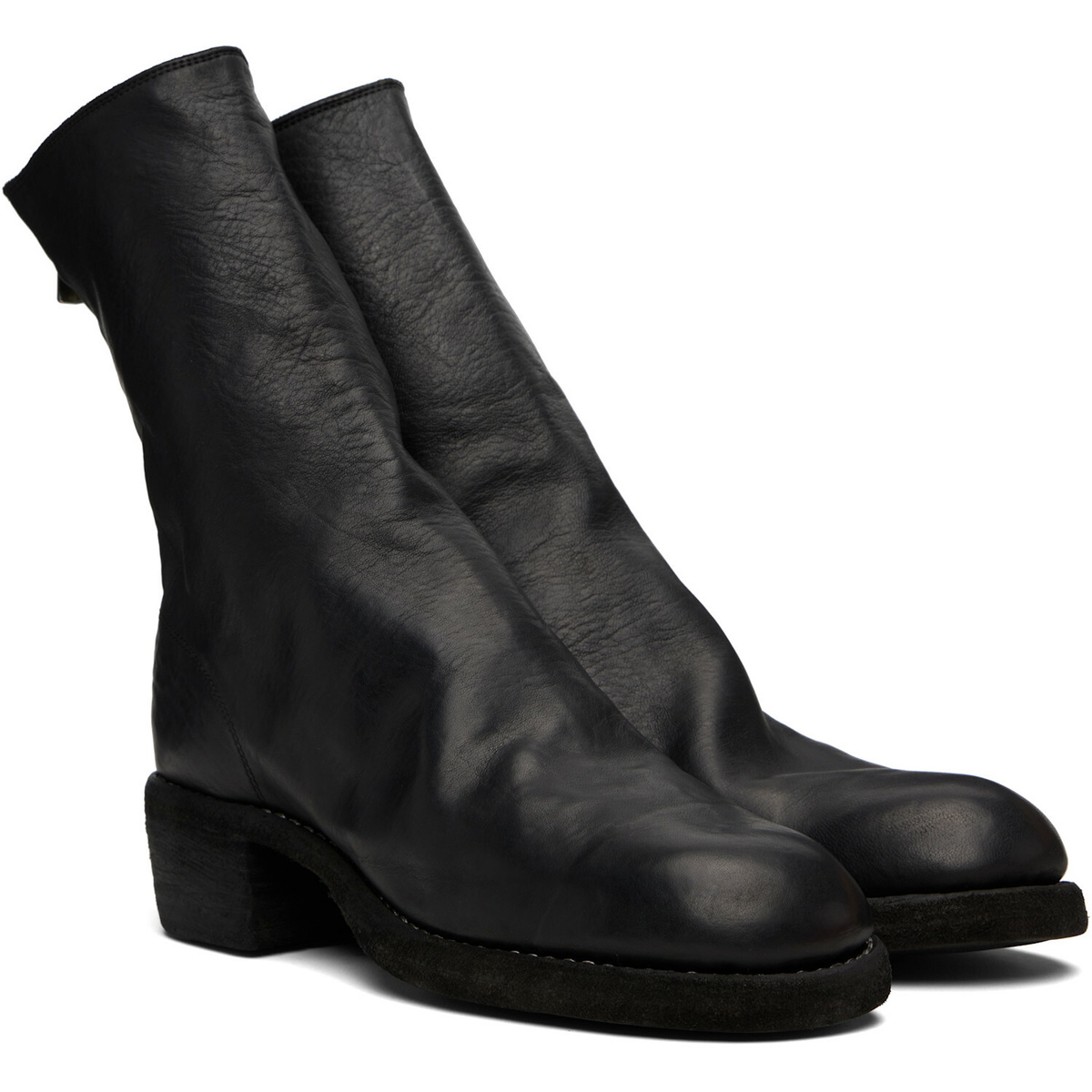 Guidi Black Back Zip Boots