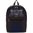 Kenzo Black Neoprene Tiger Backpack