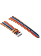 laCalifornienne - Blue Thunder Striped Leather Watch Strap - Brown
