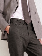 J. Mueser - Waverly Straight-Leg Checked Virgin Wool Suit Trousers - Brown