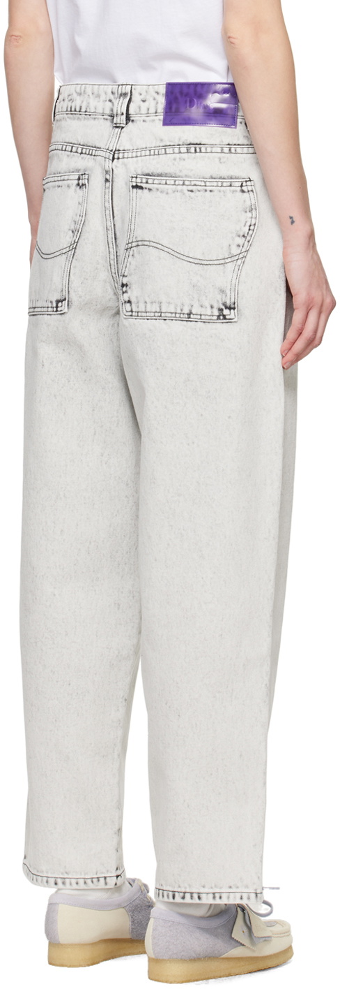 Dime White Baggy Jeans