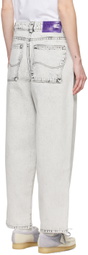 Dime White Baggy Jeans