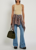 Frame The Lax Distressed Flared-leg Jeans Blue