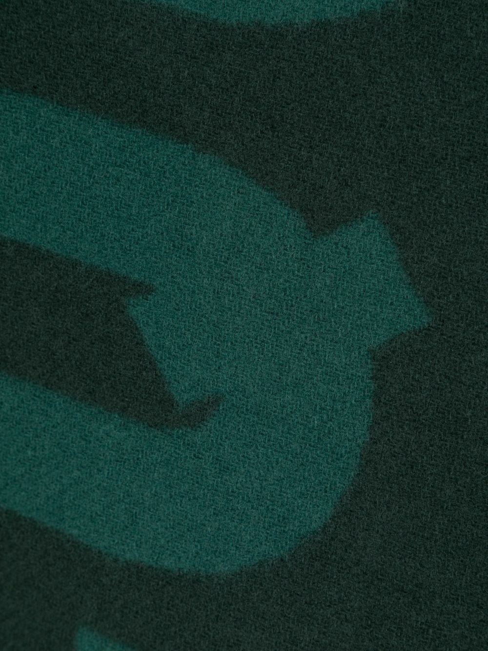Jacquemus Green L'echarpe Logo-Jacquard Scarf