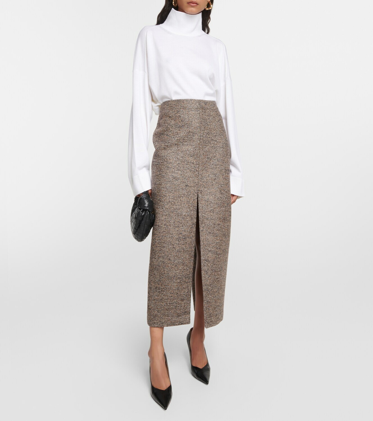 Bottega Veneta Wool-blend midi skirt Bottega Veneta