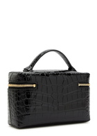 Victoria Beckham Vanity Crocodile-effect Glossed Leather Cross-body bag - Black - One Size