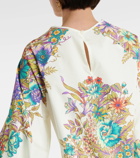 Etro Floral cotton poplin minidress