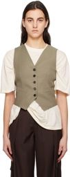 DRAE Khaki Button Vest