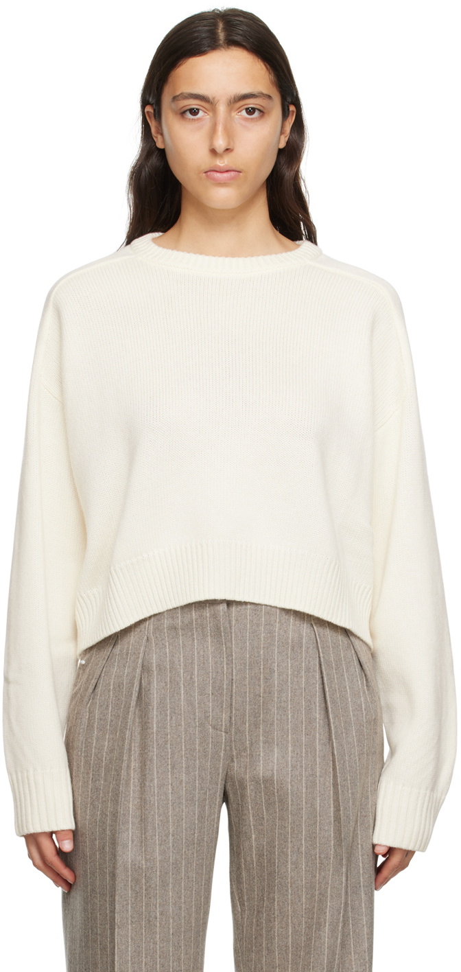 Loulou Studio Off-White Bruzzi Sweater Loulou Studio