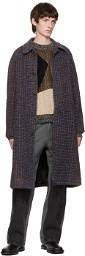 Andersson Bell Blue & Brown Check Coat